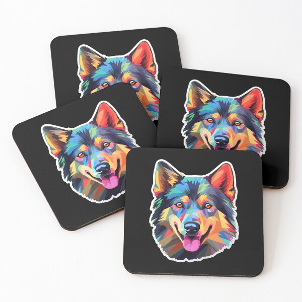 Item preview, Norwegian Elkhound in WPAP style designed and sold by CUTEDOGGIEZ.