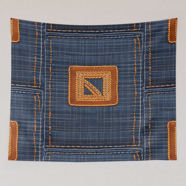 Item preview,  Jeans clothes, orange embroidered jeans 11 designed and sold by Kader101.