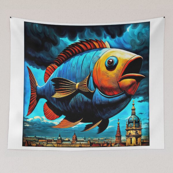 Item preview, Happened blue fish designed and sold by filusattila.