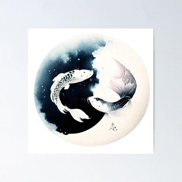 Item preview, Koi Sakura Yingyang Fish designed and sold by catcraftss.