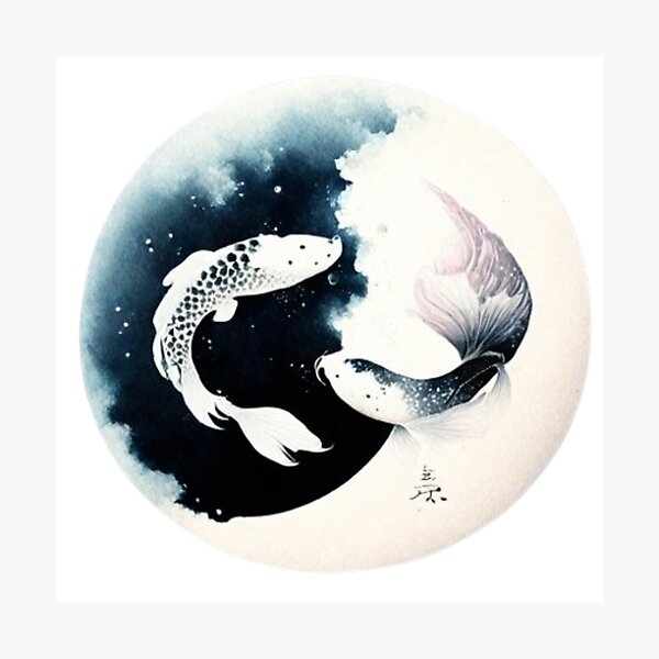 Item preview, Koi Sakura Yingyang Fish designed and sold by catcraftss.