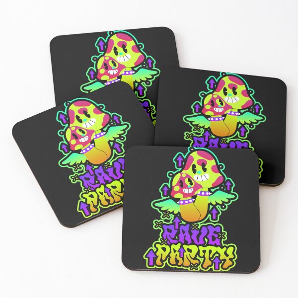 Item preview, Rave Party Mushrooms #2 designed and sold by SHOP33ART.