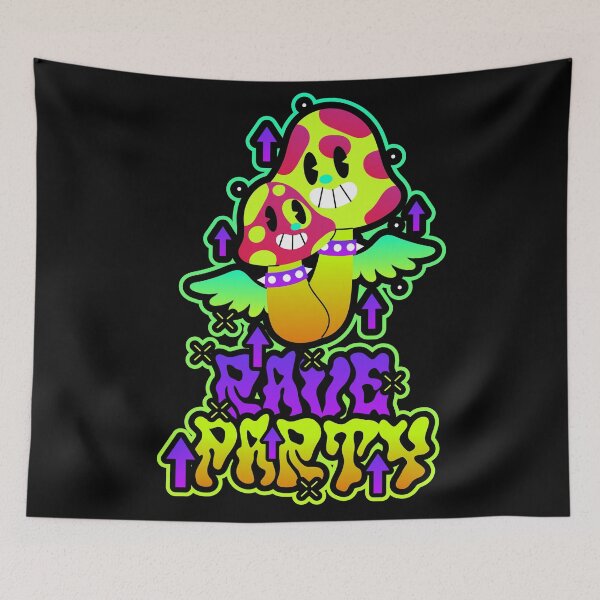 Item preview, Rave Party Mushrooms #2 designed and sold by SHOP33ART.