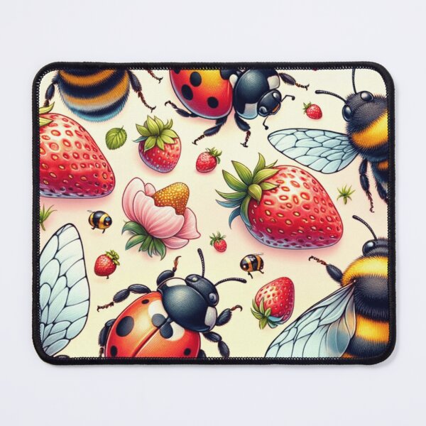 Item preview, Spring Vibes: Ladybugs, Bees and Strawberries designed and sold by mymagicstoreus.