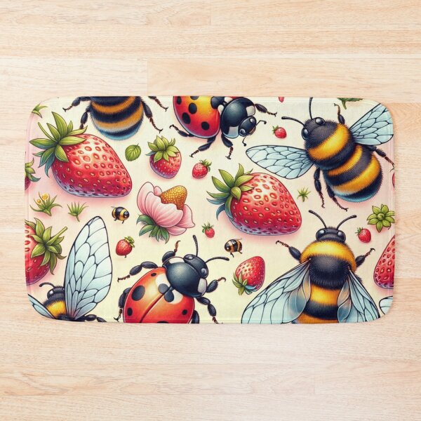 Item preview, Spring Vibes: Ladybugs, Bees and Strawberries designed and sold by mymagicstoreus.
