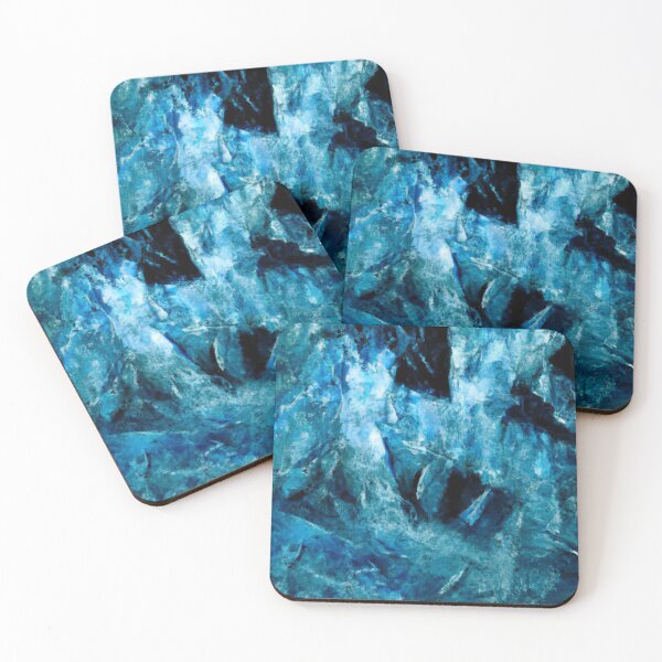 Item preview, Cracked Ice Pattern in Turquoise and Dark Blue  designed and sold by humnoo.
