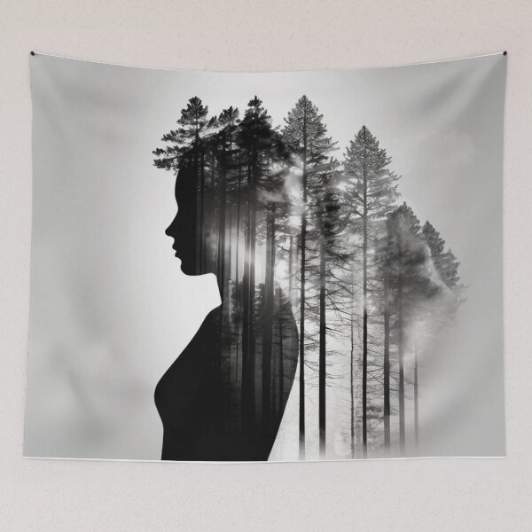 Item preview, Woman’s Silhouette with Forest designed and sold by NiRia Spot.
