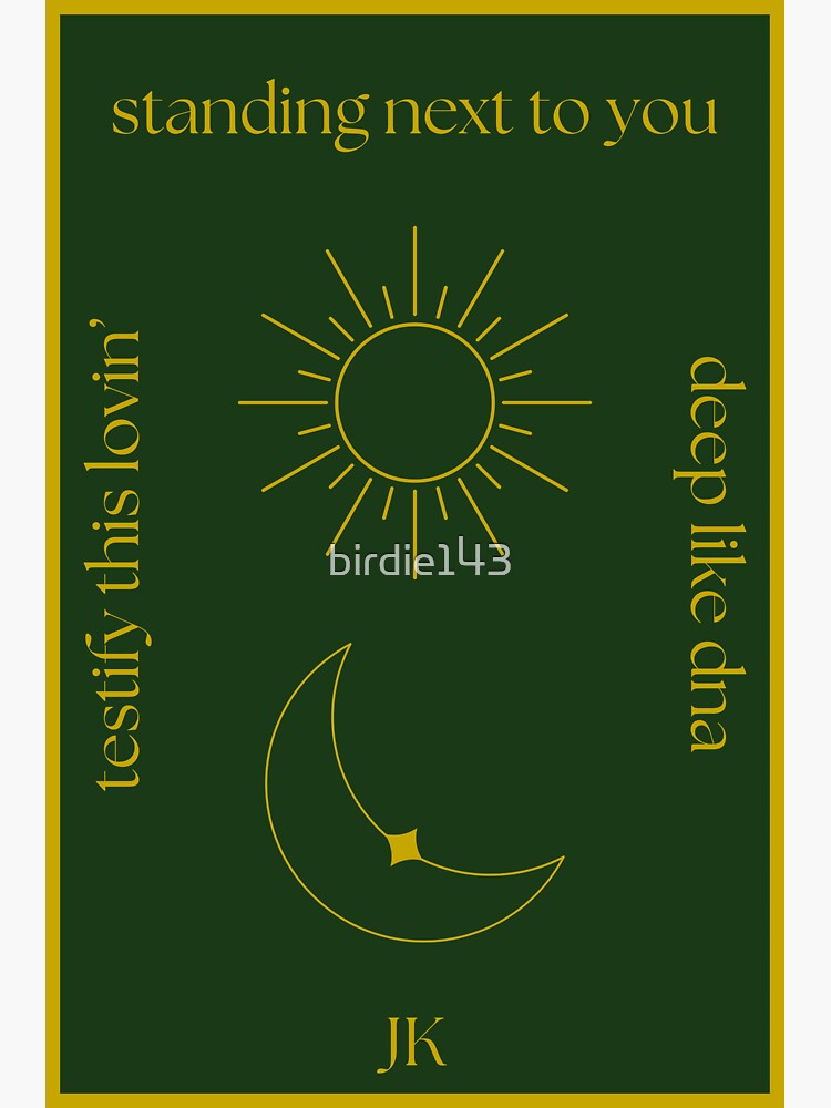 Thumbnail 3 von 3, Sticker, Design „Jungkook steht neben dir“. designt und verkauft von birdie143.