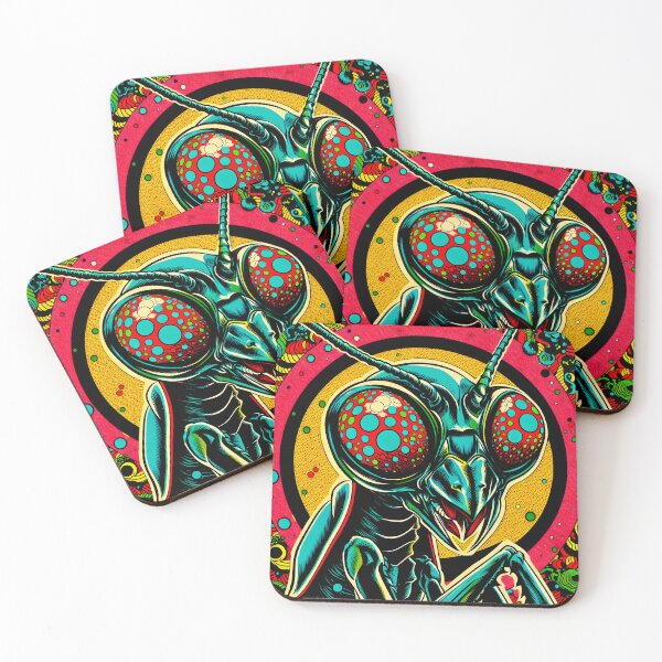 Item preview, Trippy Psychedelic Giant Praying Mantis Monster designed and sold by AIPixelMaster.