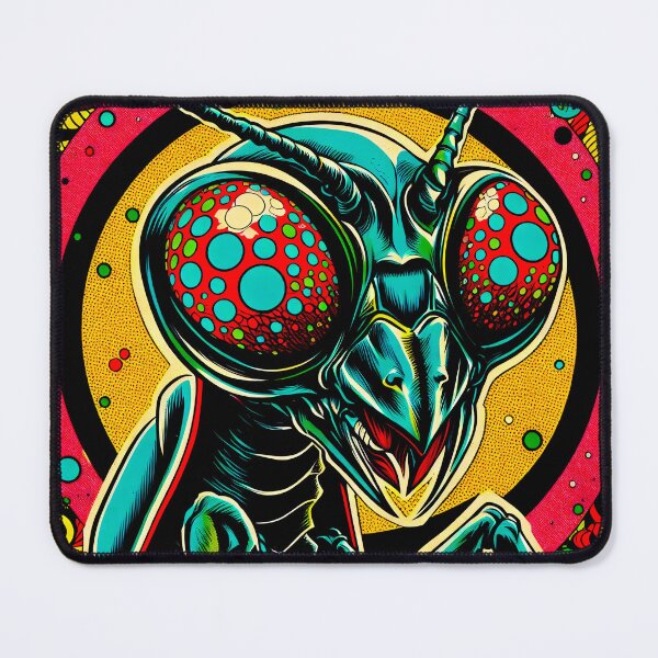 Item preview, Trippy Psychedelic Giant Praying Mantis Monster designed and sold by AIPixelMaster.