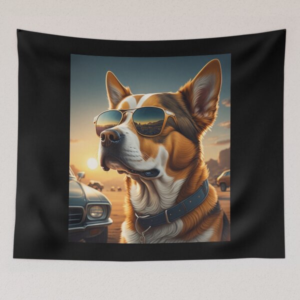 Item preview, funny dog sunglass sunny day  designed and sold by recipestv7.