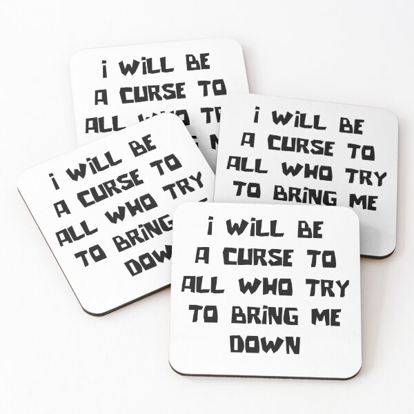 Item preview, I will be a curse to all who try to bring me down designed and sold by Aiyinyangart.