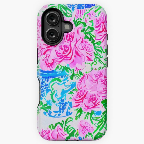 Artikel-Vorschau von Rosen im „Happy“-Lilly-Stil in Chinoiserie-Gläsern mit nahtlosem Muster, designt und verkauft von SophieClimaArt.