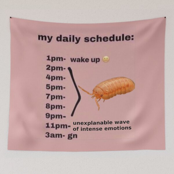 Item preview, roly poly daily schedule isopod designed and sold by staticc.