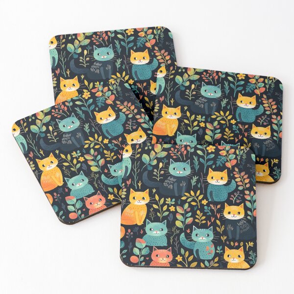 Item preview, Beauty cats pattern designed and sold by SmileshareShop.