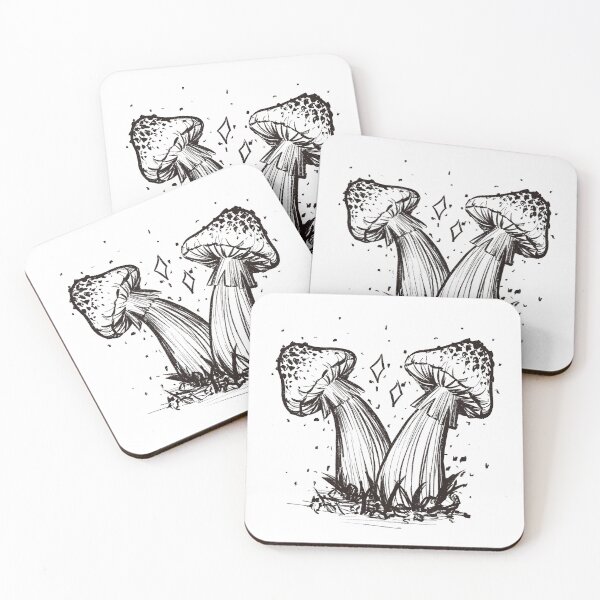 Item preview, Mushroom sketch black designed and sold by sw-artworks.