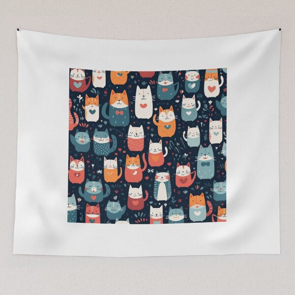 Item preview, Beauty petcats pattern designed and sold by SmileshareShop.