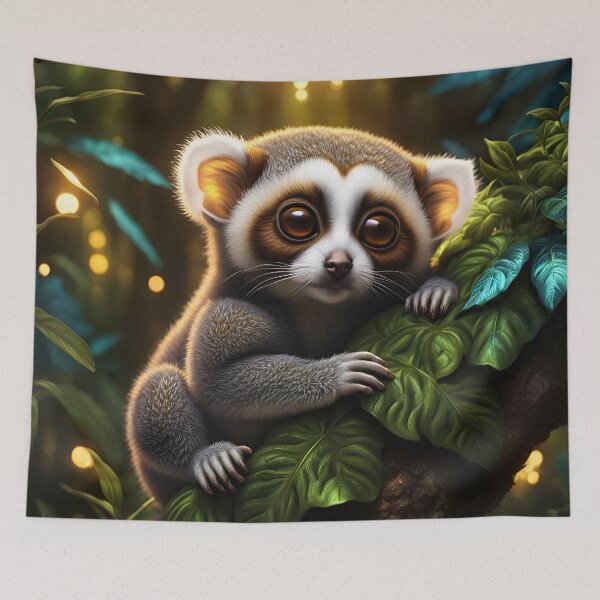Item preview, A lovely, sleepy Slow Loris in the Jungle designed and sold by Zen-Hues.