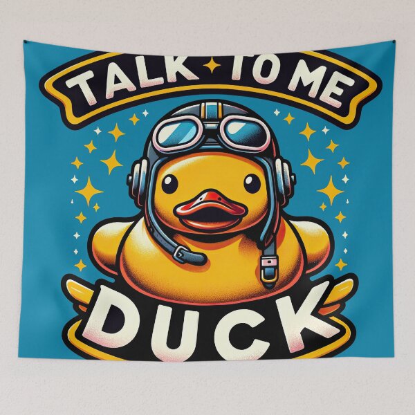 Item preview, Aviator Duck: Your Coding Co-Pilot designed and sold by TuringTacoTales.