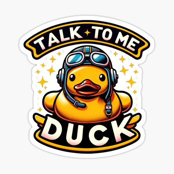 Aviator Duck: Your Coding Co-Pilot Sticker