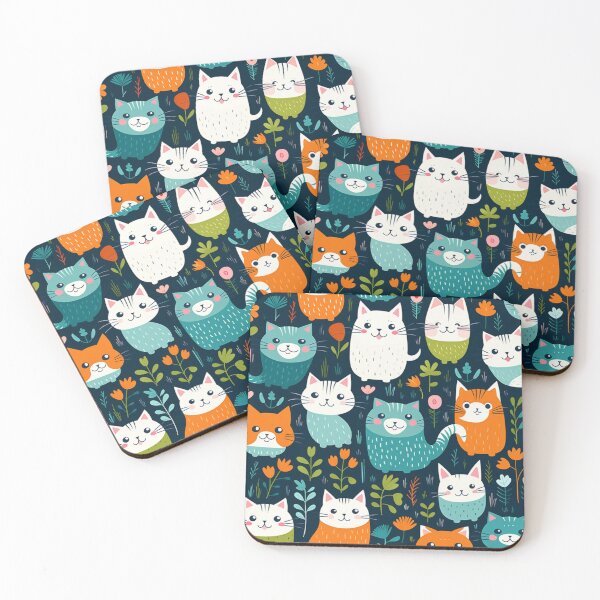 Item preview, Beauty meowy pattern designed and sold by SmileshareShop.