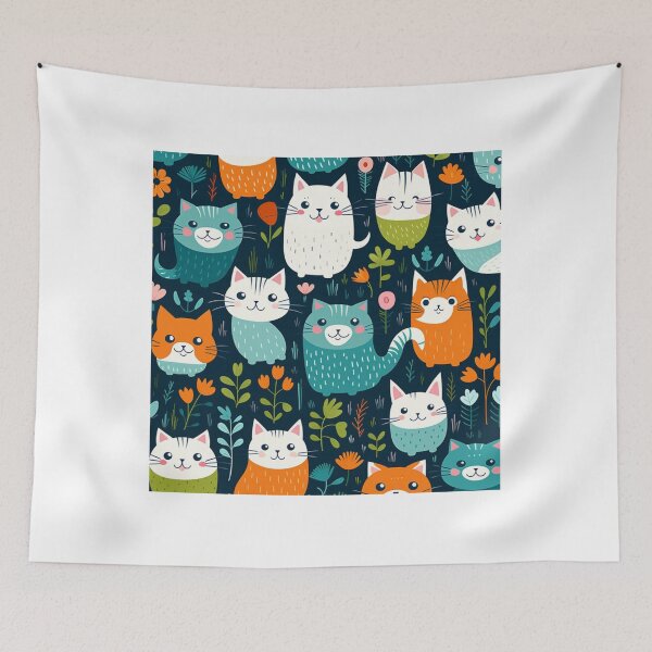 Item preview, Beauty meowy pattern designed and sold by SmileshareShop.