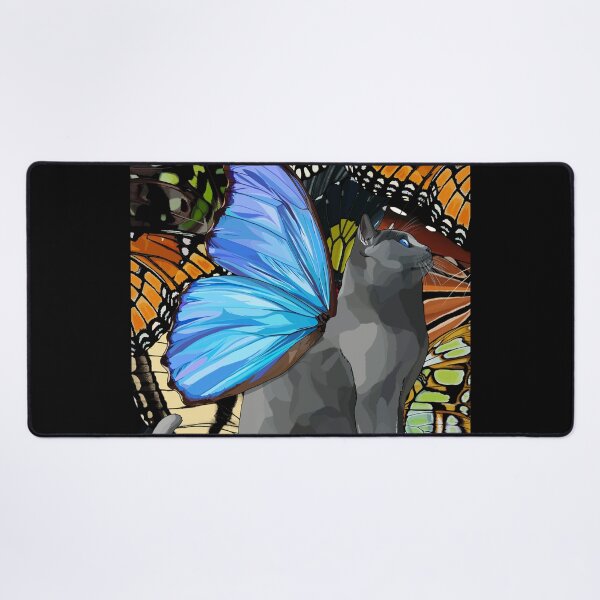 Item preview, Blue Morpho Butterfly Cat on Butterfly Wing Collage designed and sold by Carleah Unique.