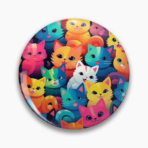 Item preview, Beauty rainbow meowy pattern designed and sold by SmileshareShop.