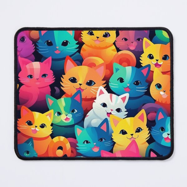 Item preview, Beauty rainbow meowy pattern designed and sold by SmileshareShop.