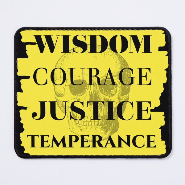 Item preview, Memento Vivere Stoic Virtues Skull | Based Stoicism Philosophy designed and sold by StoicStreet.