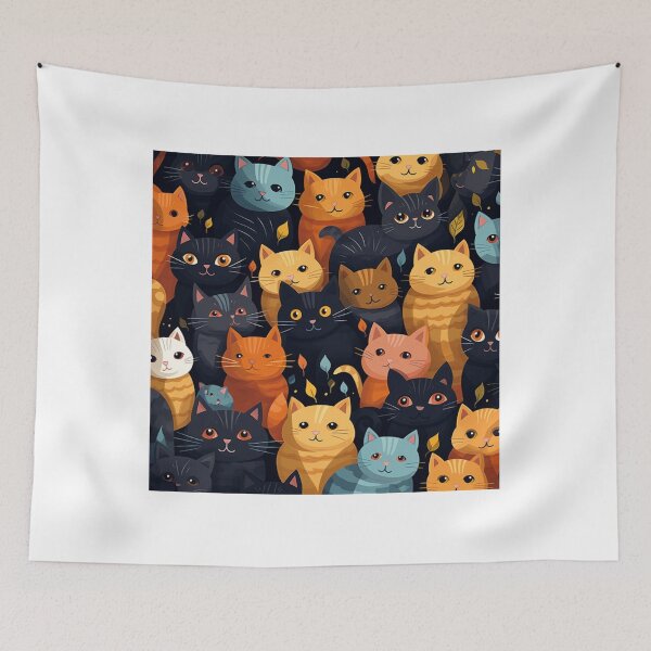 Item preview, Beauty meowy pattern designed and sold by SmileshareShop.