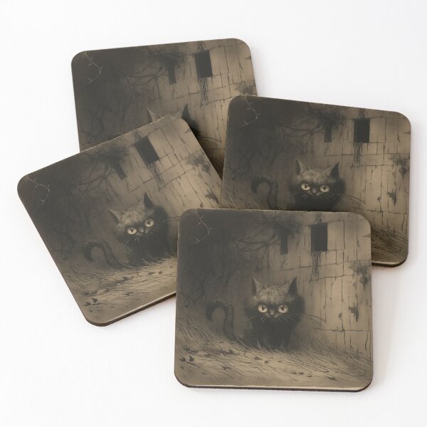 Item preview, Dark and cute cat illustration designed and sold by AnemochorieArt.