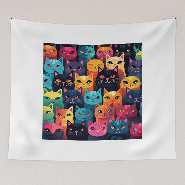 Item preview, Beauty meowy pattern designed and sold by SmileshareShop.