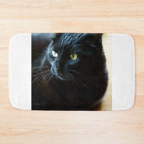 Item preview, Black Cat Against a Yellow Background designed and sold by Vivar Photo.