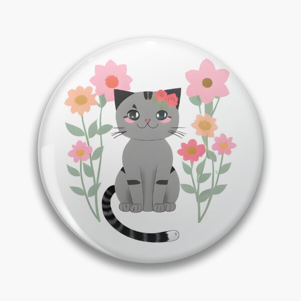 Item preview, Cat in the Flower Garden designed and sold by WondrousThings.