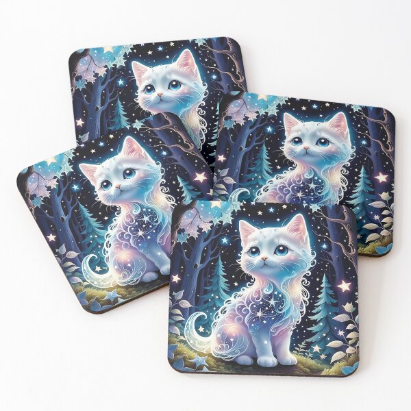 Item preview, Cat in enchanted forest designed and sold by YukiKenji.