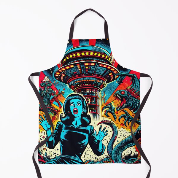 Item preview, Trippy Cosmic Psychedelic Scifi Starbase Invasion designed and sold by AIPixelMaster.