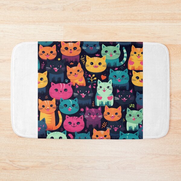 Item preview, Beauty meowy cats pattern designed and sold by SmileshareShop.