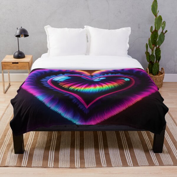 Item preview, A gorgeous rainbow fluffy heart - suitable for all occaions! designed and sold by Zen-Hues.