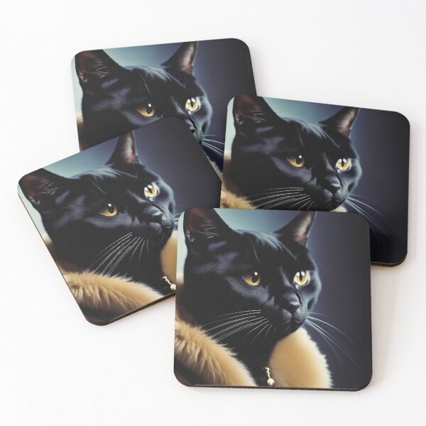 Artikelvorschau, Sammlung anthropomorpher Katzen – Hauskatze Nr. 04, schwarze Katze entworfen und verkauft von elektronen.