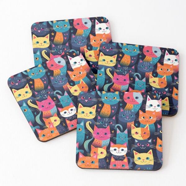 Item preview, Beauty meow cats pattern designed and sold by SmileshareShop.