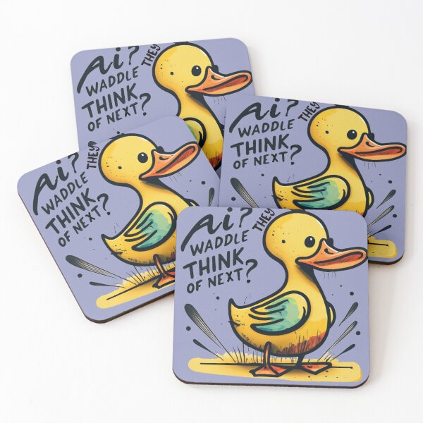 Item preview, Funny AI Duck Waddle they think of Next Pun designed and sold by Nature's Fancy.