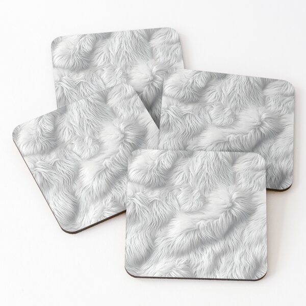 Item preview, Luxurious White Fur - Plush Texture Pattern designed and sold by Sir Meow Meow.