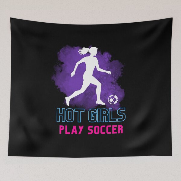 Item preview, Copy of Hot Girls Play Soccer - purple, blue and pink designed and sold by Ingridpd.