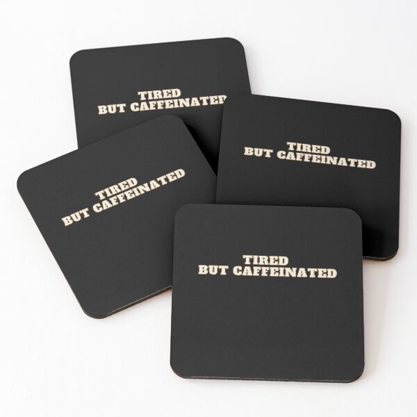 Item preview, Tired but Caffeinated Sticker designed and sold by joetrade.