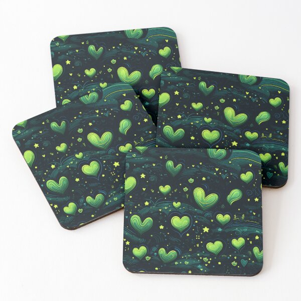 Item preview, Green Hearts designed and sold by Pedra Panda.