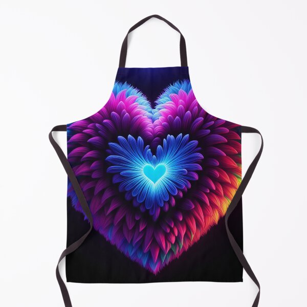 Item preview, A fluffy, feathery, Kaleidoscopic rainbow heart! designed and sold by Zen-Hues.