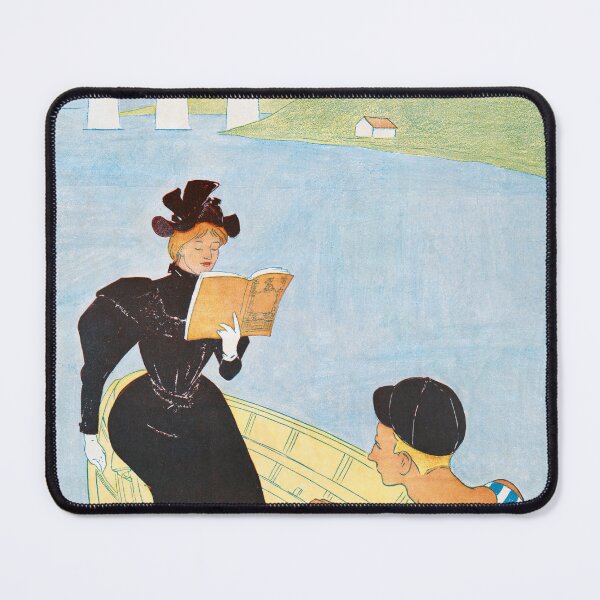 Item preview, Woman reading in a row boat (1894) designed and sold by darkio123.