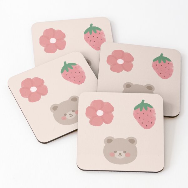 Item preview, Adorable Teddy Bear, Strawberry and Flower Pack designed and sold by wonderxwander.