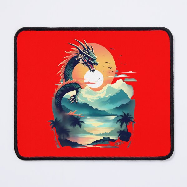 Item preview, Dragon in Chinese Retro Landscape: Unleash Mythical Style. designed and sold by leyfinder.